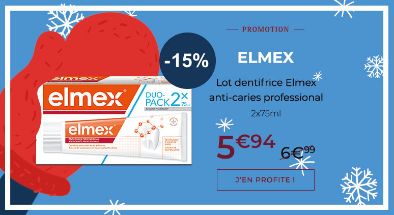 ELMEX Dentifrice Anti-Caries Professional - Lot de 2 x 75 ml